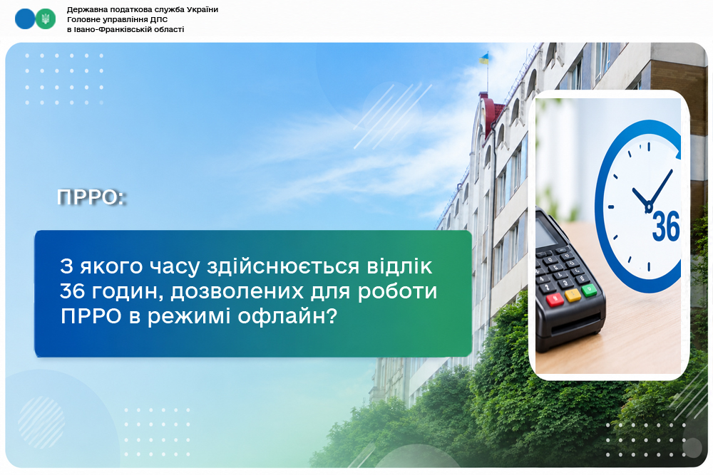 З якого часу здійснюється відлік 36 годин, дозволених для роботи ПРРО в режимі офлайн?